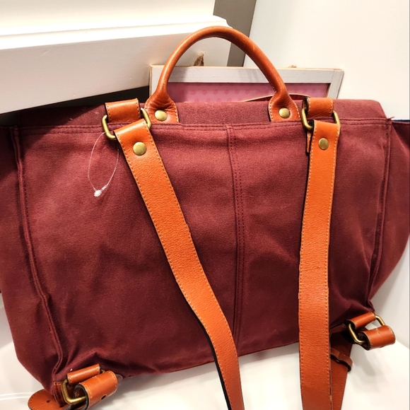 🥰 EUC Levi’s Brand Unisex Use Canvas/Genuine Leather Trim Oversized Backpack, L - Picture 9 of 14